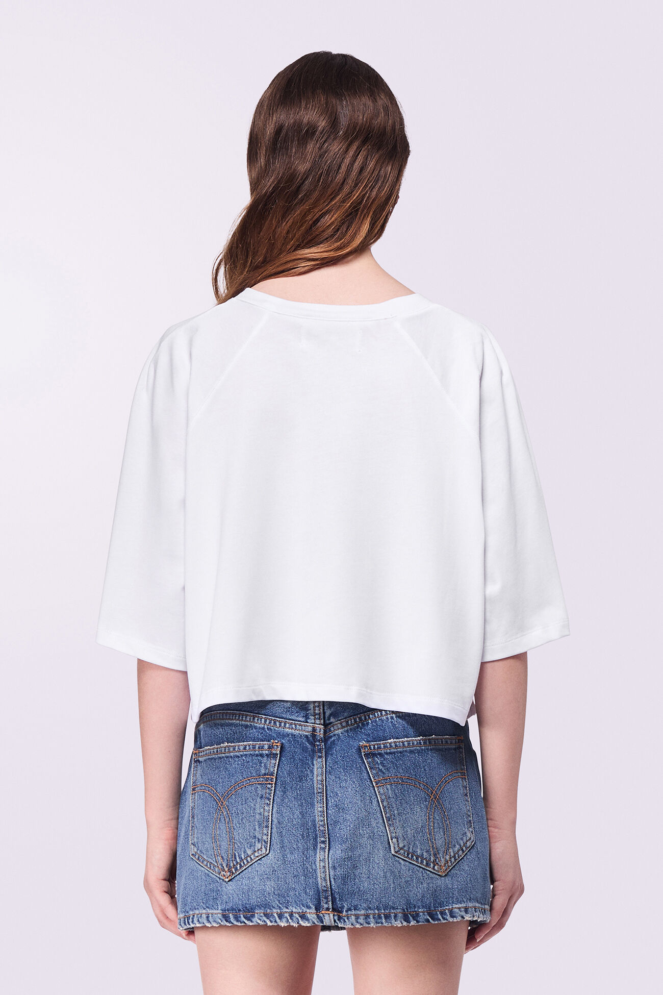 Unisex Mouth Crop T-Shirt White